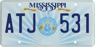 MS license plate ATJ531