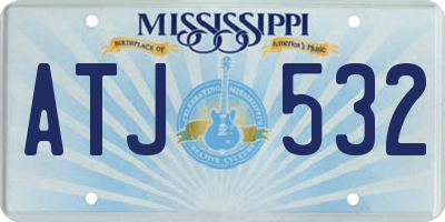 MS license plate ATJ532