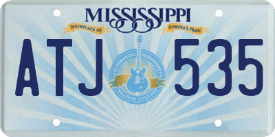 MS license plate ATJ535