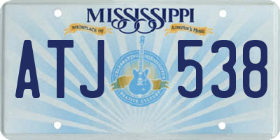 MS license plate ATJ538