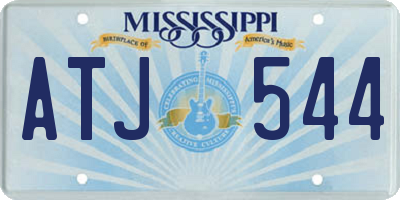 MS license plate ATJ544