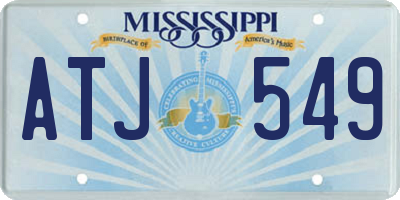 MS license plate ATJ549