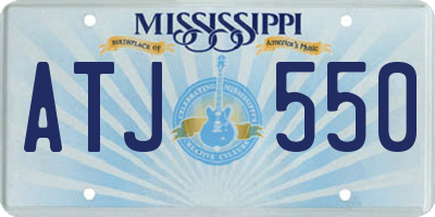 MS license plate ATJ550
