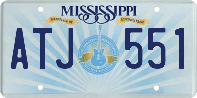 MS license plate ATJ551