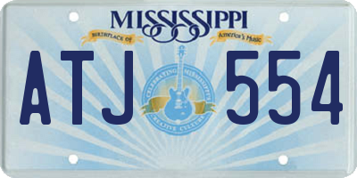 MS license plate ATJ554