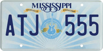 MS license plate ATJ555