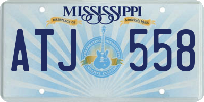 MS license plate ATJ558