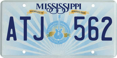 MS license plate ATJ562