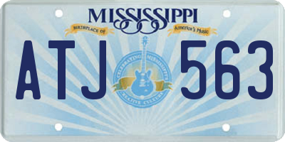 MS license plate ATJ563