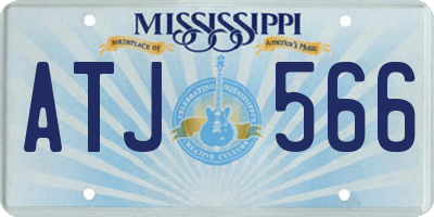 MS license plate ATJ566