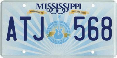 MS license plate ATJ568