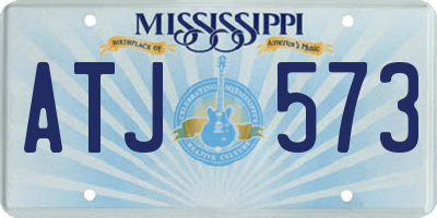 MS license plate ATJ573