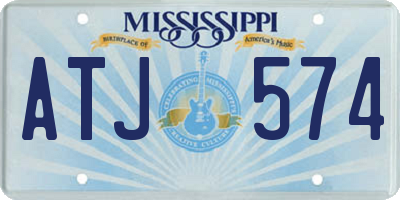 MS license plate ATJ574