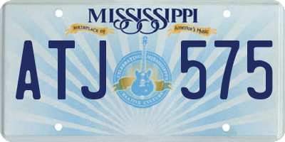 MS license plate ATJ575