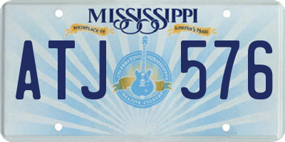 MS license plate ATJ576
