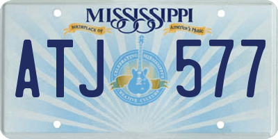 MS license plate ATJ577