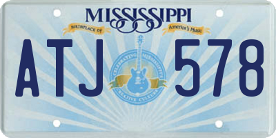 MS license plate ATJ578