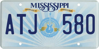 MS license plate ATJ580