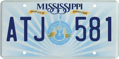 MS license plate ATJ581