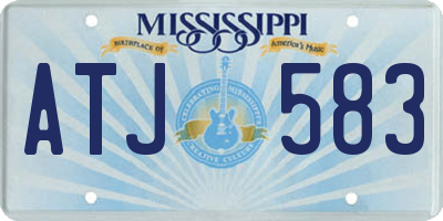 MS license plate ATJ583