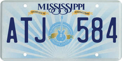 MS license plate ATJ584