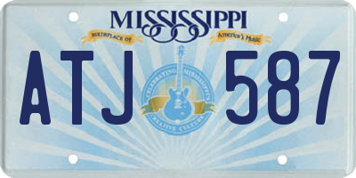 MS license plate ATJ587