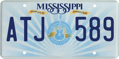 MS license plate ATJ589