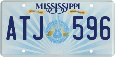 MS license plate ATJ596