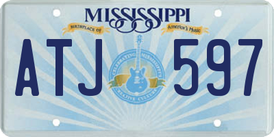 MS license plate ATJ597