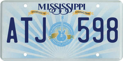 MS license plate ATJ598