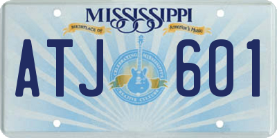 MS license plate ATJ601