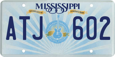 MS license plate ATJ602