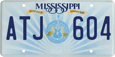 MS license plate ATJ604
