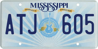 MS license plate ATJ605