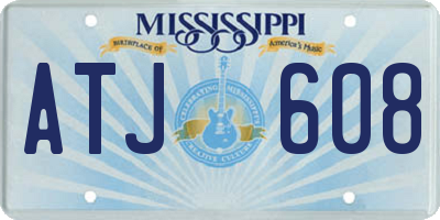 MS license plate ATJ608