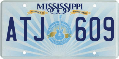 MS license plate ATJ609