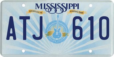 MS license plate ATJ610