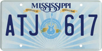MS license plate ATJ617