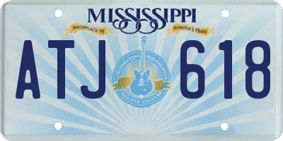MS license plate ATJ618