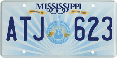 MS license plate ATJ623