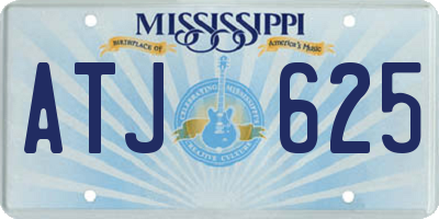 MS license plate ATJ625