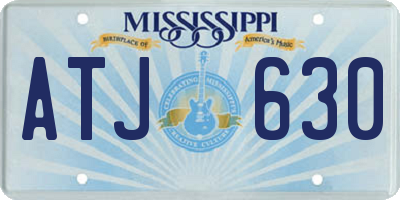 MS license plate ATJ630