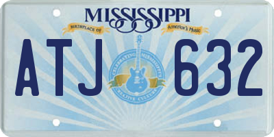 MS license plate ATJ632
