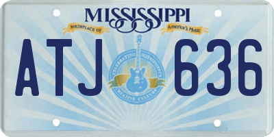 MS license plate ATJ636