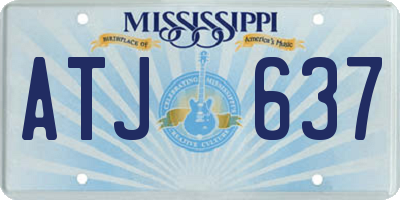 MS license plate ATJ637