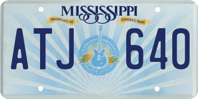MS license plate ATJ640