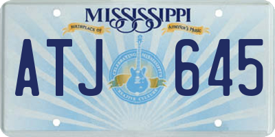 MS license plate ATJ645