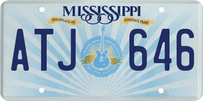 MS license plate ATJ646