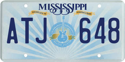 MS license plate ATJ648
