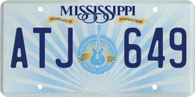 MS license plate ATJ649